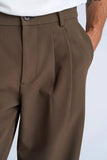 Lindbergh Extra Wide Fit Stoffhose Brown