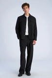 Lindbergh Leichte Cropped Hemdjacke Black