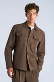 Lindbergh Leichte Cropped Hemdjacke Brown