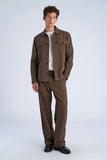 Lindbergh Leichte Cropped Hemdjacke Brown