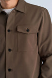 Lindbergh Leichte Cropped Hemdjacke Brown