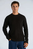 Lindbergh Rib Strickpullover Relaxed Fit Black