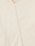 BLKVIS Big Script Zip-Hoodie Antique White