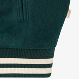 BLKVIS Source Wool Teddy Varsity Jacket Darkest Spruce