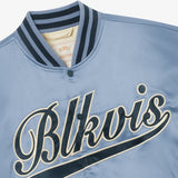 BLKVIS Washed Satin Varsity Jacket Stonewash