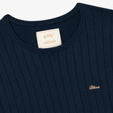 BLKVIS Rib Knitted Sleeveless Tee Blueberry
