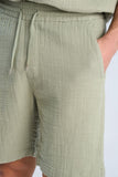 Lindbergh Musselin Shorts Dusty Olive