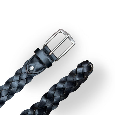 Ledergürtel Geflochten Black