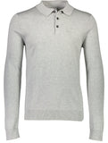 Lindbergh Polo Langarm Light Grey Mix