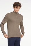 Lindbergh Halfzip Basic dk sand mel