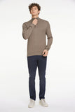 Lindbergh Halfzip Basic dk sand mel