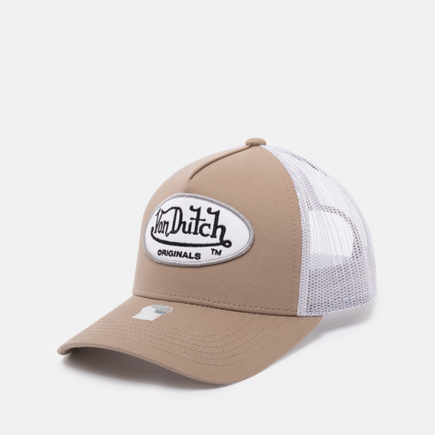 Von Dutch Trucker Cap Boston Cot Twill Mocha/White