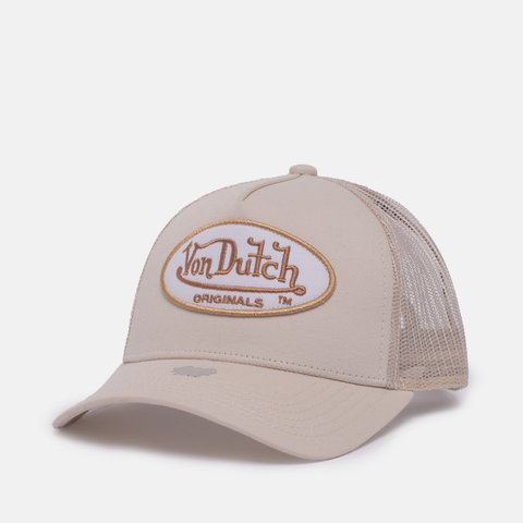 Von Dutch Trucker Cap Boston Cot Twill Cream/White