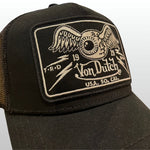 Von Dutch Trucker Cap Boston Cot Twill Patch Black