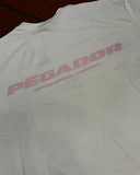 Pegador Colne Logo Oversized Tee White Bubblegum