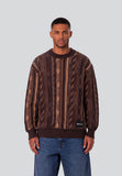 Colucci 3D Knit Sweater AOP Brown