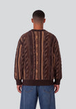 Colucci 3D Knit Sweater AOP Brown