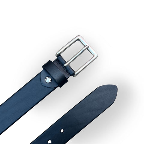 Ledergürtel Eckige Schnalle Black