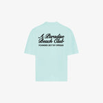Pequs A Paradise Beach Club Back Logo T-Shirt Aqua
