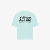 Pequs A Paradise Beach Club Back Logo T-Shirt Aqua