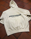 Pegador Colne Logo Oversized Hoodie Washed Dust Cream