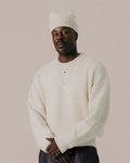 BLKVIS Script Heavy Knit Sweater antique white