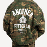 Another Cotton Lab Camo Pattern Bomber Jacket black Green