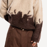 Another Cotton Lab Fluffy Knit Sweater Chocolate