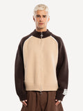 Another Cotton Lab Zip Cardigan Chocolate
