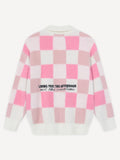 Another Cotton Lab Another Checked Knit Sweater Rosa Pink