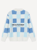 Another Cotton Lab Another Checked Knit Sweater Sky blue