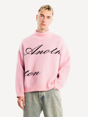 Another Cotton Lab Knit Rollkragen Sweater Pink