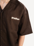 Another Cotton Lab Linen Short Sleeve Shirt Dark Brown