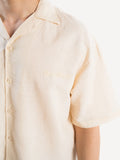 Another Cotton Lab Linen Short Sleeve Shirt Off White