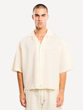 Another Cotton Lab Linen Short Sleeve Shirt Off White