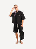 Another Cotton Lab Linen Shorts Black
