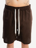 Another Cotton Lab Linen Shorts Dark Brown