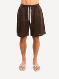 Another Cotton Lab Linen Shorts Dark Brown