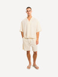 Another Cotton Lab Linen Shorts Off White