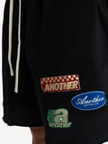 Another Cotton Lab Vintage Patch Shorts Washed Black