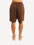 Another Cotton Lab Vintage Patch Shorts Washed Brown