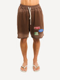 Another Cotton Lab Vintage Patch Shorts Washed Brown