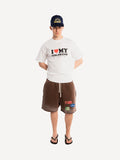 Another Cotton Lab Vintage Patch Shorts Washed Brown