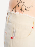 Another Cotton Lab Hi AC Jorts Off White