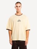 Another Cotton Lab Rave Department Ringer T-Shirt Beige/Butter