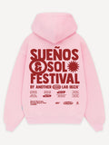 Another Cotton Lab Suenos Sol Festival Hoodie Washed Powder Pink