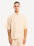 Another Cotton Lab The Short Sleeve Shirt Yellow Stripes