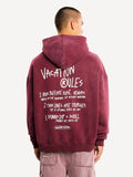 Another Cotton Lab Vacation Rules Hoodie Washed Wine Red
