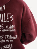 Another Cotton Lab Vacation Rules Hoodie Washed Wine Red