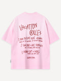 Another Cotton Lab Vacation Rules T-Shirt Washed Powder Pink